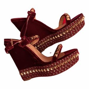 Christian louboutin cataclou velvet espadrilles